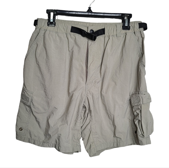 REI Shorts Rei Khaki Tan Outdoors Hiking Mens Nylon Cargo Shorts